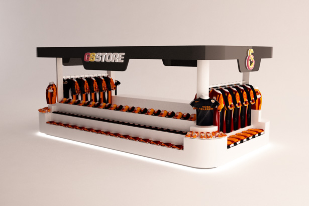galatasaray gs store kiosk stand